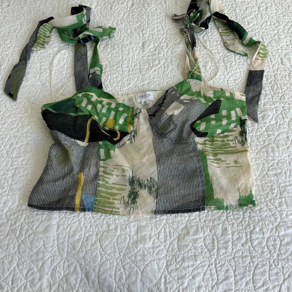 Le Lis lined tie crop top